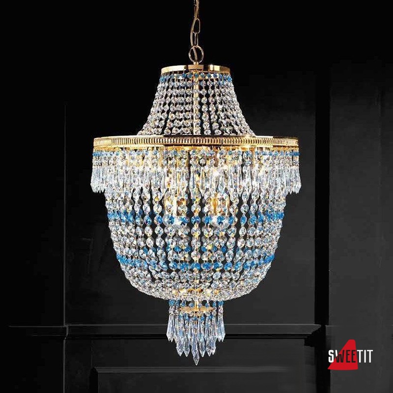 Подвесной светильник Beby Group Empire 1581/12 Light gold SWAROVSKI ELEMENTS