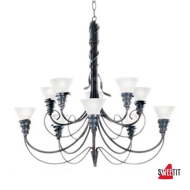 Люстра Masca Futura 1565/10 Peltro / Glass 116