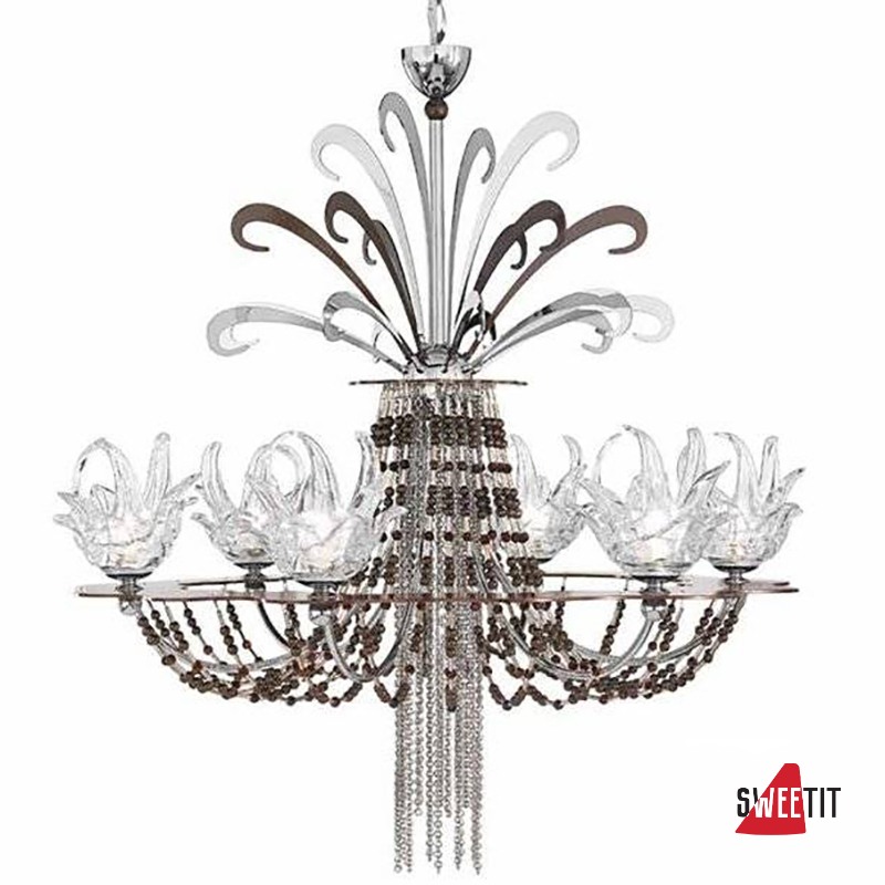 Люстра IDL Exotic 450/6+1 crome chokolate