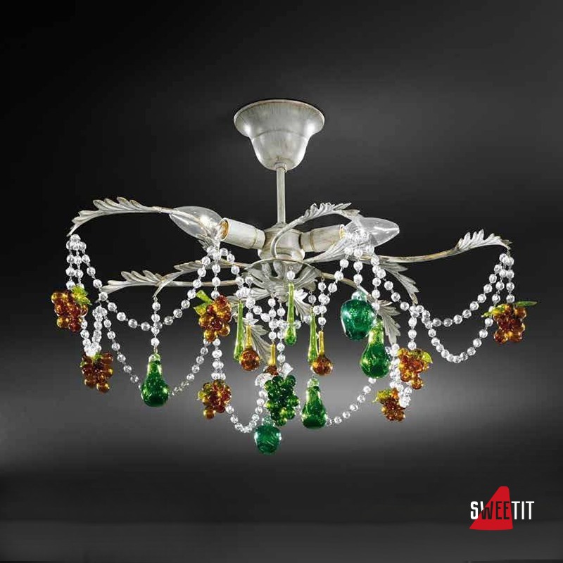 Потолочная люстра Beby Group Fruit 108/3 White Leather 01 multi murano