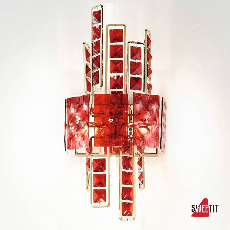 Настенный светильник IDL Crystalline 493/2A red