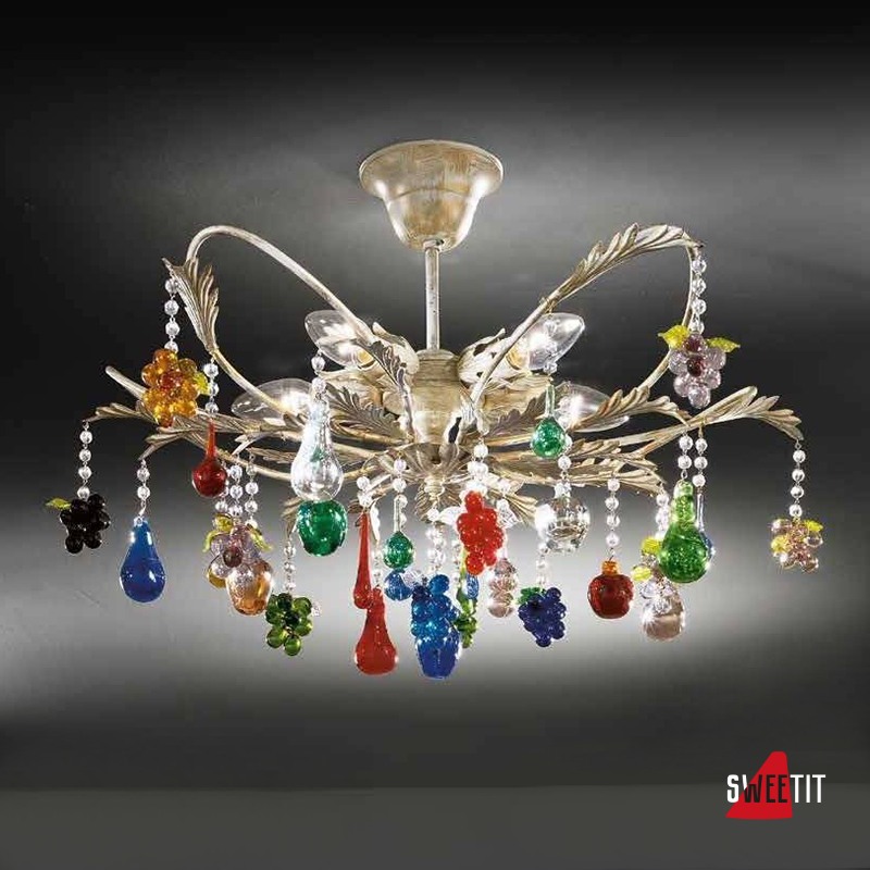 Потолочная люстра Beby Group Fruit 104/5 Ivory Gold multi murano