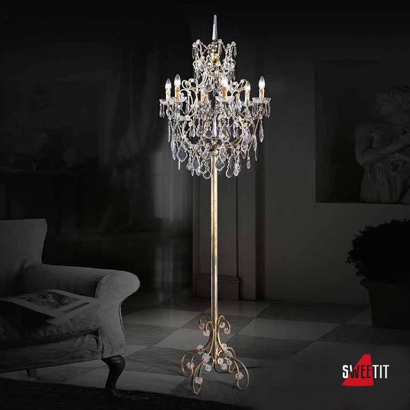 Торшер Beby Group Old style 3341/6FL Ivory gold CUT CRYSTAL