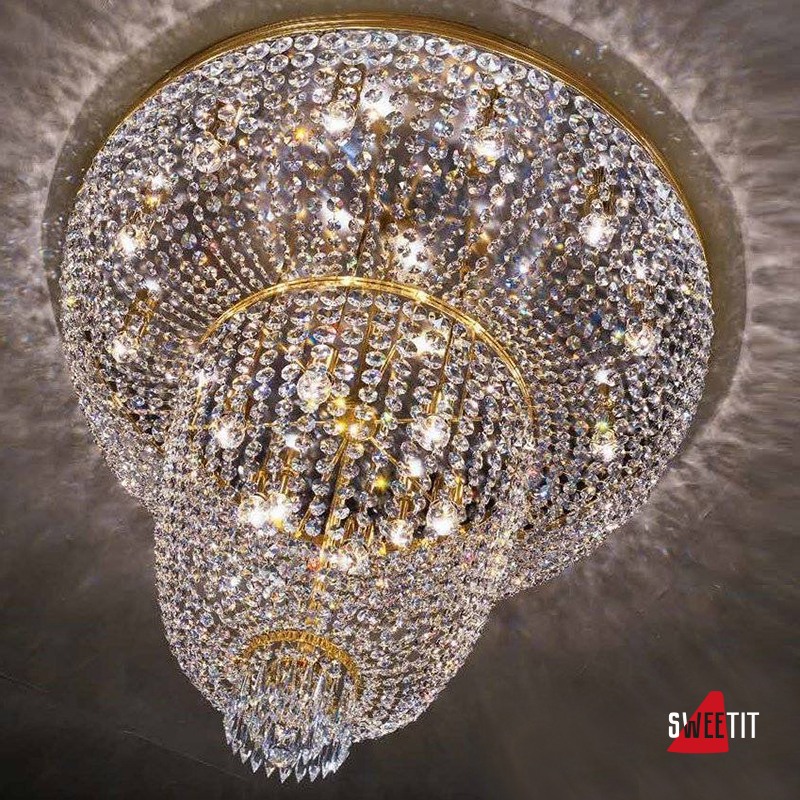 Потолочный светильник Beby Group Empire 1570/12+6PL Light gold CUT CRYSTAL
