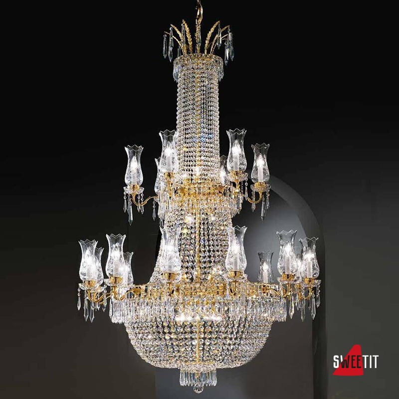 Люстра Beby Group Empire 1560/36 Light gold CUT CRYSTAL