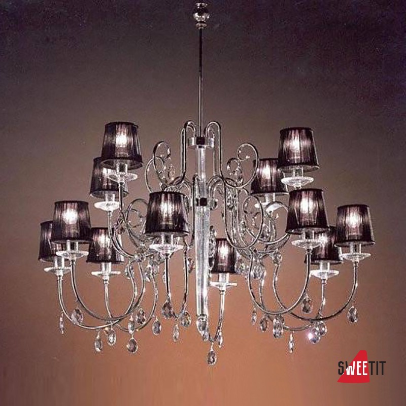 Люстра Italamp 741/8+4 Transp. / C / Spectra Crystal