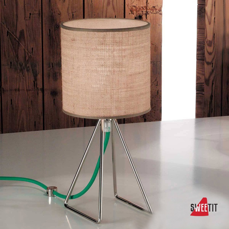 Настольная лампа IDL Seventy 589/1L steel dark jute