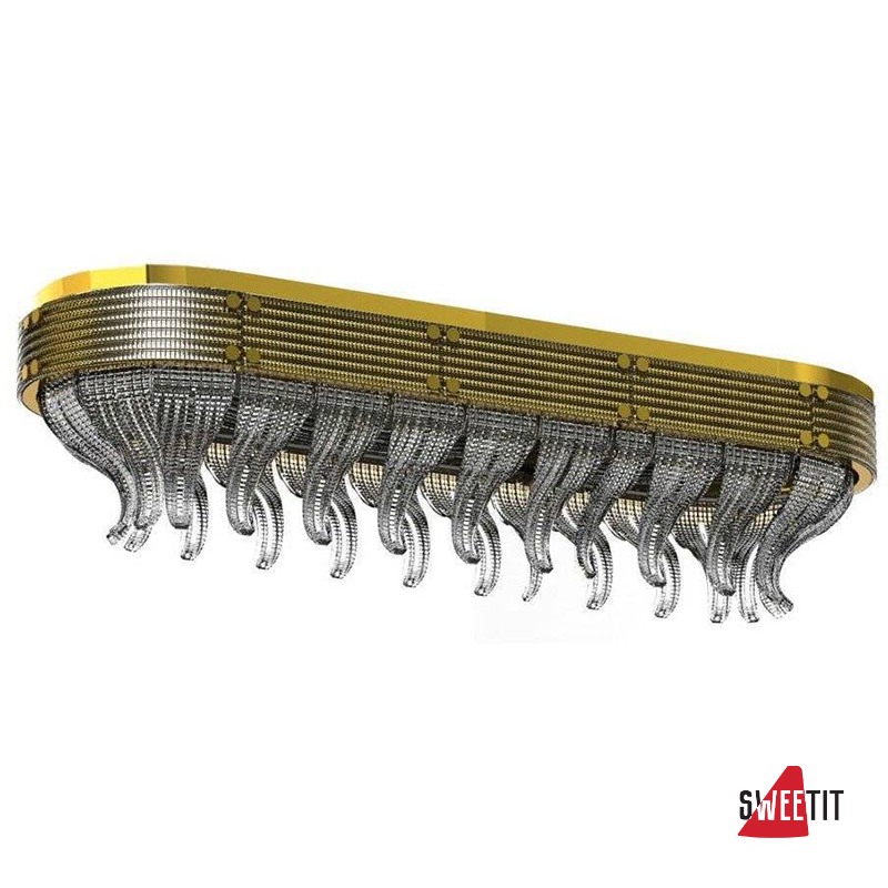 Потолочный светильник Beby Group Milano Deco 8030Q04 Light gold Smoked Glass