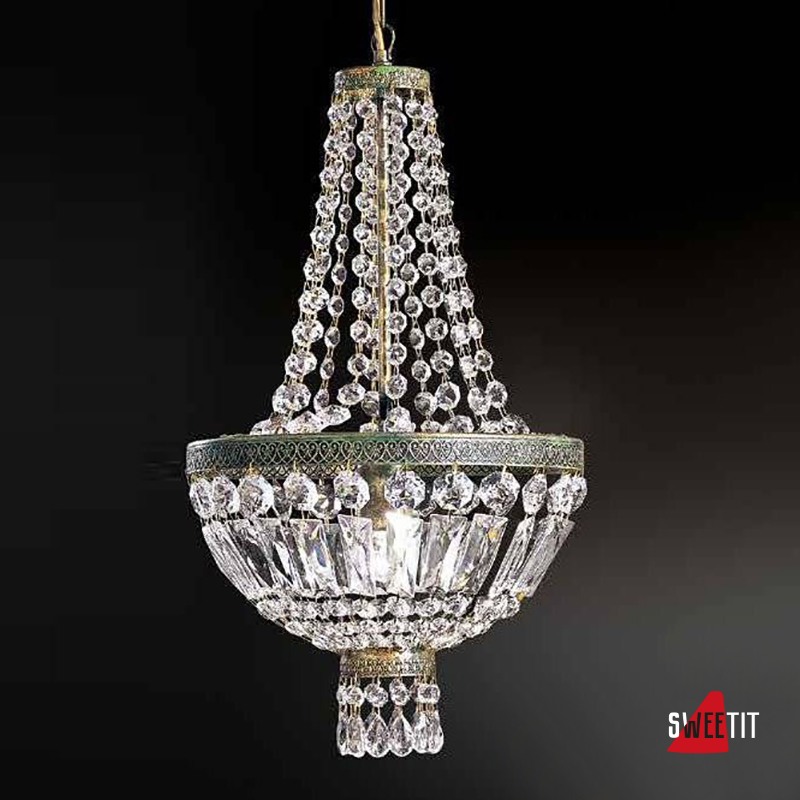 Подвесной светильник Beby Group Empire 1000/1 Green Gold CUT CRYSTAL