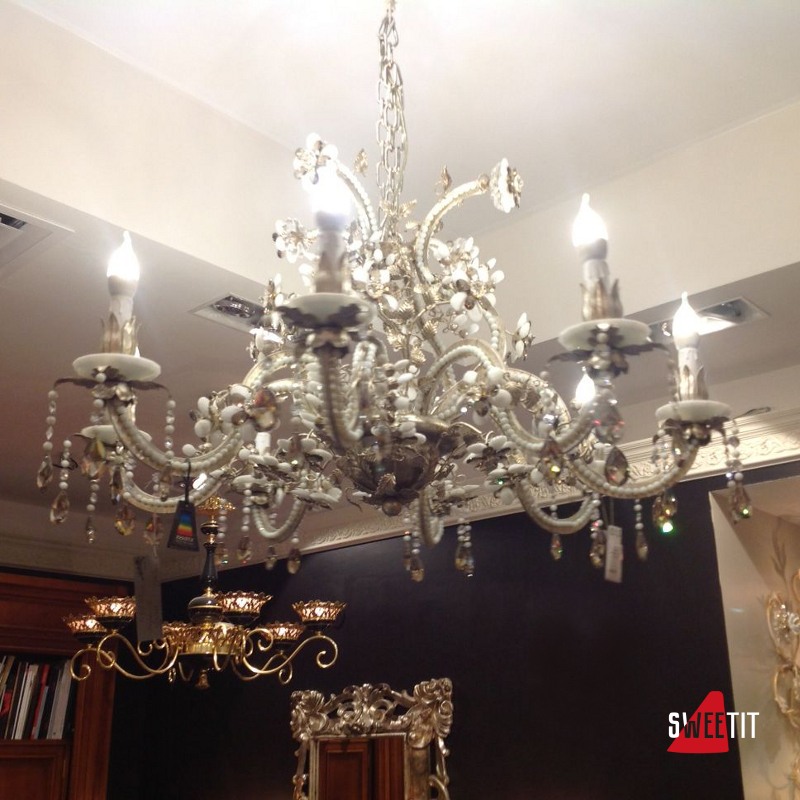 Люстра Mechini L257/8 SW+MO LUX WHITE