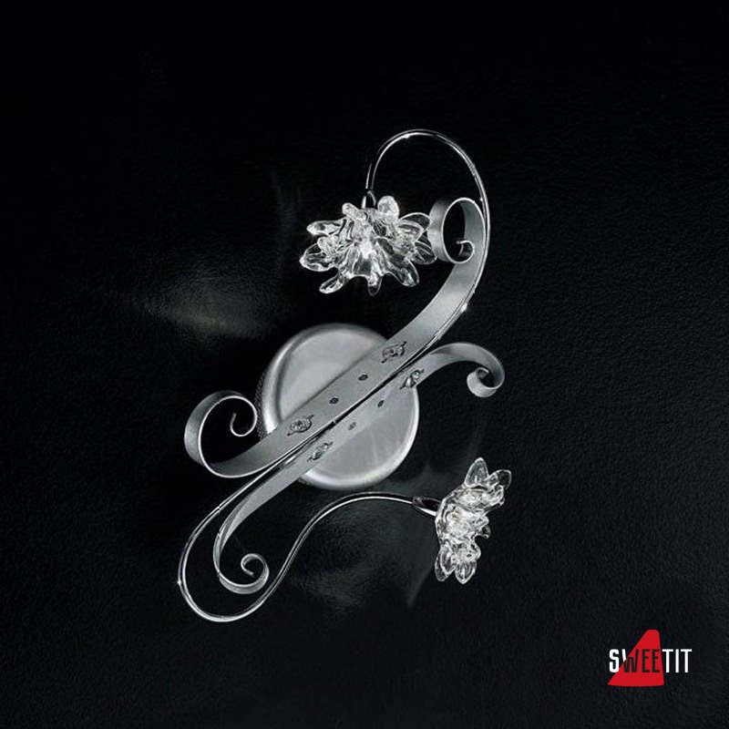 Настенный светильник IDL Girasole 374/2A CHROME + BRIGHT SILVER