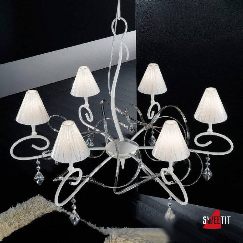 Люстра Masca Chic 1831/6 Bianco lucido / Glass 502