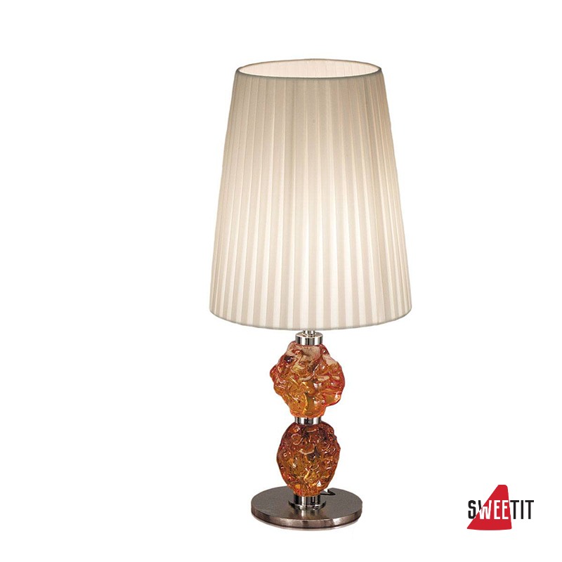 Настольная лампа IDL Charme 601/1LM black nickel ivory amber