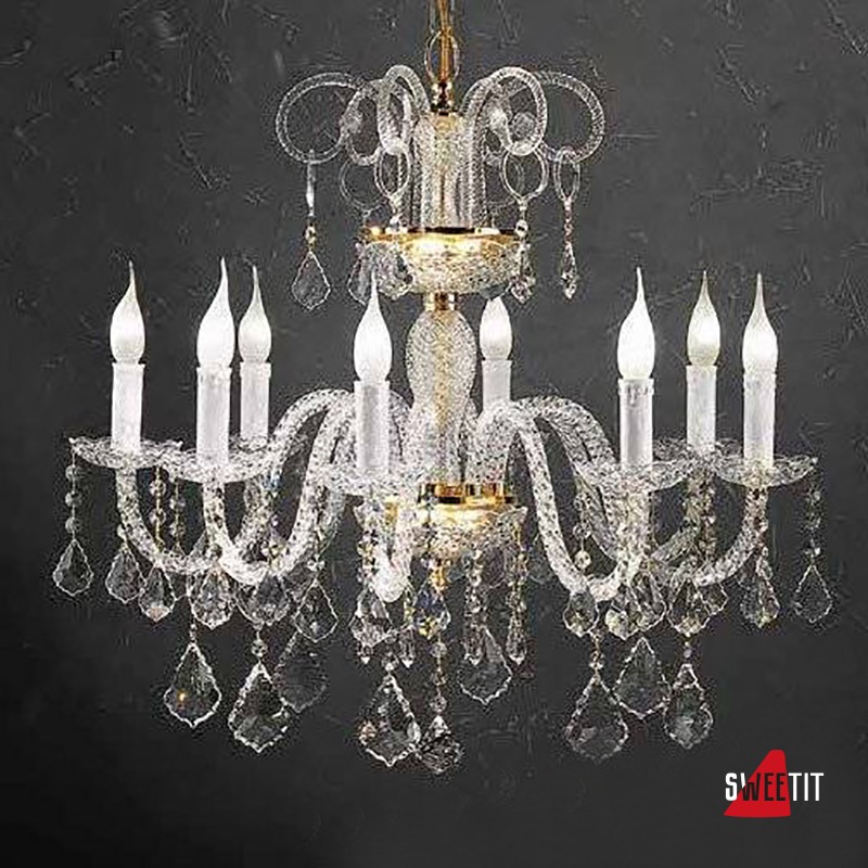 Люстра Beby Group Crystal 310/8 Light gold CUT CRYSTAL