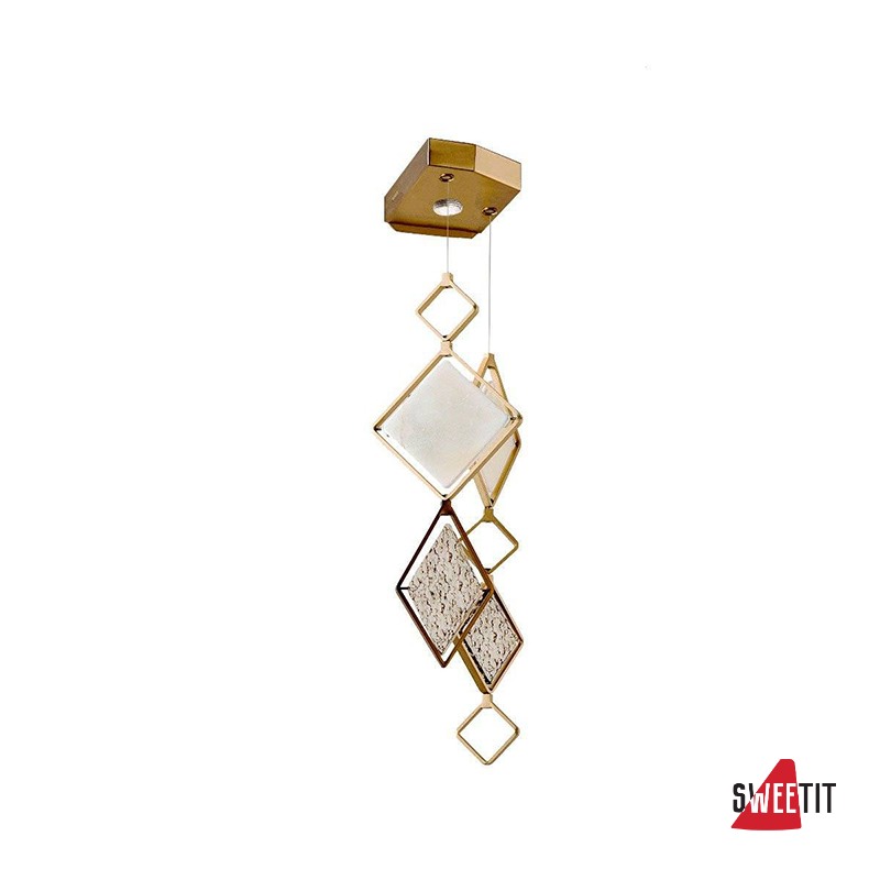 Настенный светильник IDL Quadrie 564/1A bronze + smoke grey and white onyx