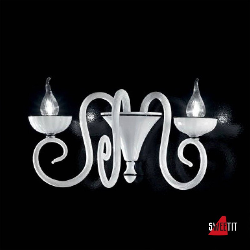 Бра IDL Baroque 449/2A bianco latte