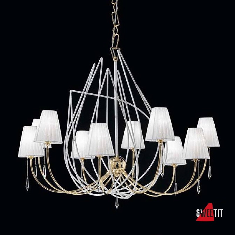Люстра IDL Flame 524/10 white+gold
