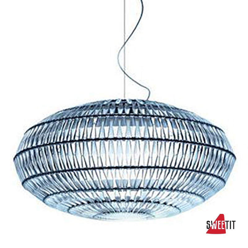 Подвесной светильник FOSCARINI TROPICO ELLIPSE SOSPENS. GHIACCIO H.5 METRI
