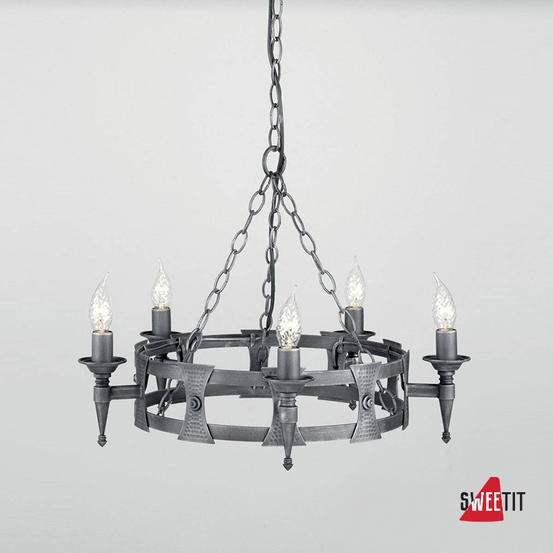 Люстра Elstead Lighting Saxon SAX5 BLK/SIL