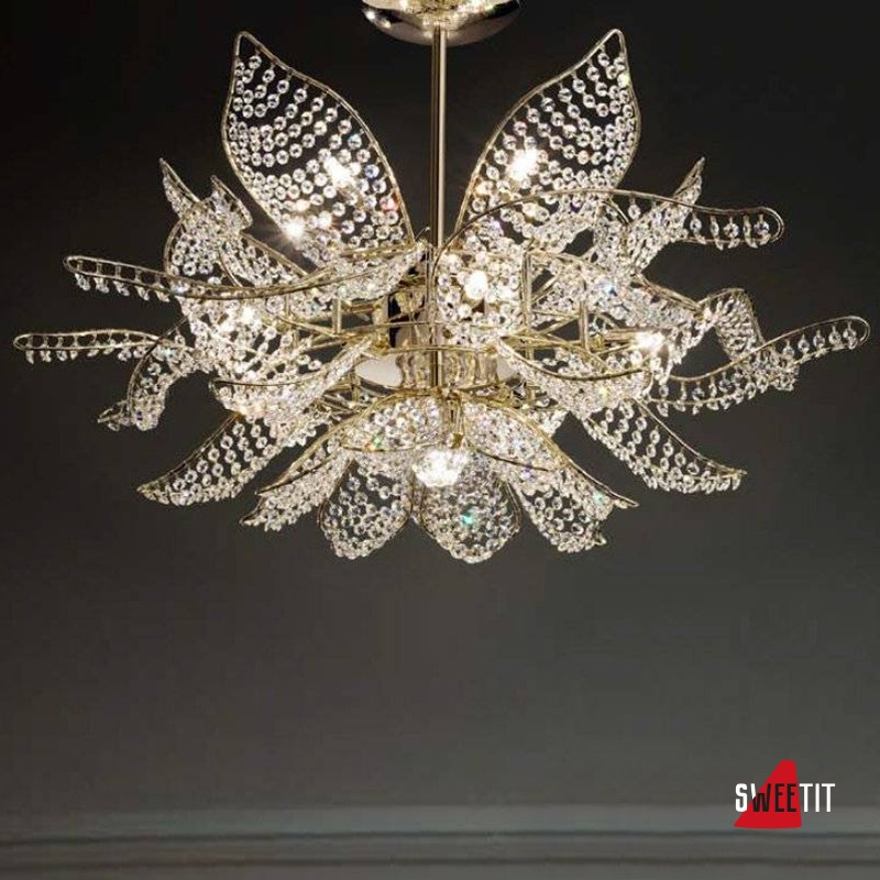Потолочный светильник IDL Ninfea 436/10+1PF Gold Glass