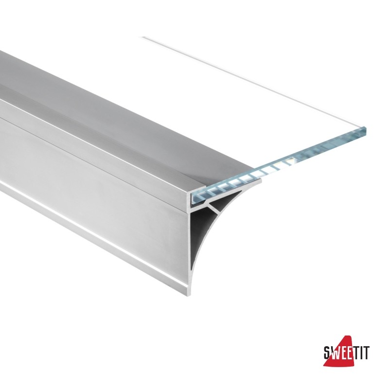 Профиль накладной для стеклянной полки 1 m SLV Glenos 213544