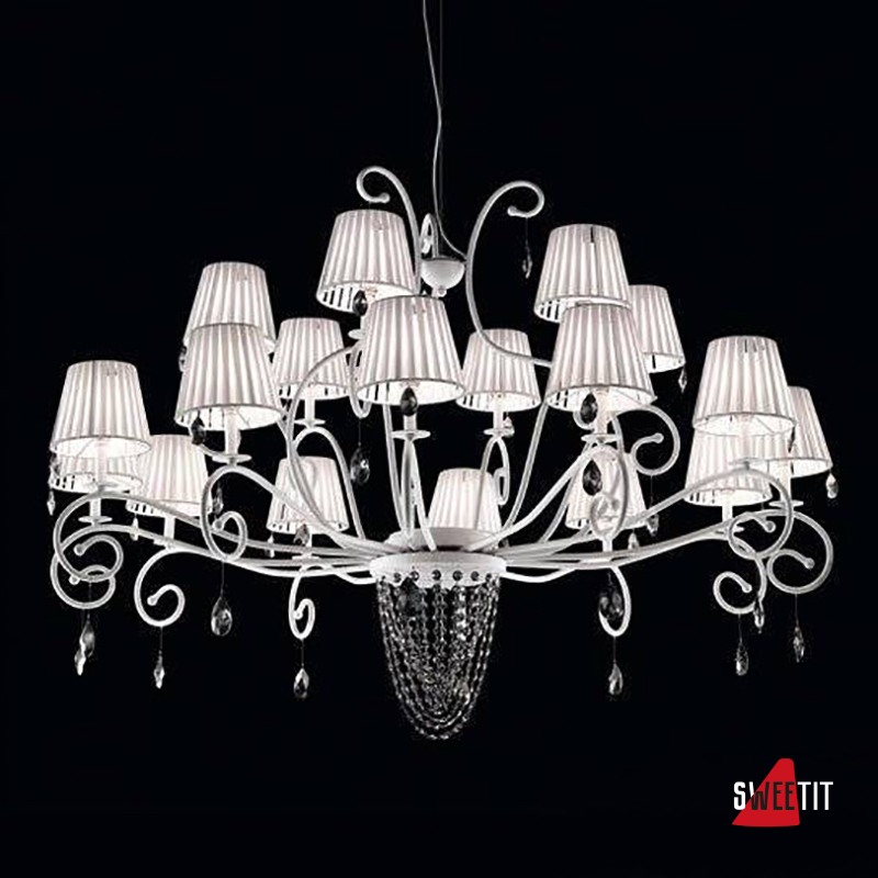 Люстра Beby Group Miss Bjioux 0117B05 White Leather 01 White Trasparent Cut Crystal