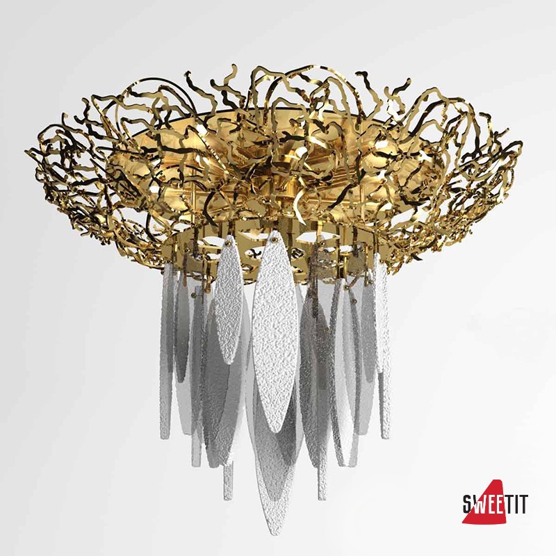 Потолочный светильник IDL Elite 596/8+1PF light gold white
