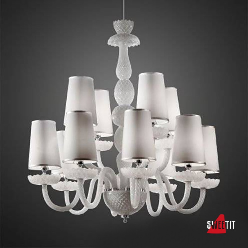 Люстра Italamp 284/8+4 White / NK / White shades