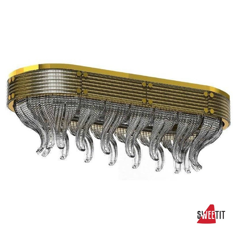 Потолочный светильник Beby Group Milano Deco 8030Q03 Light gold Smoked Glass
