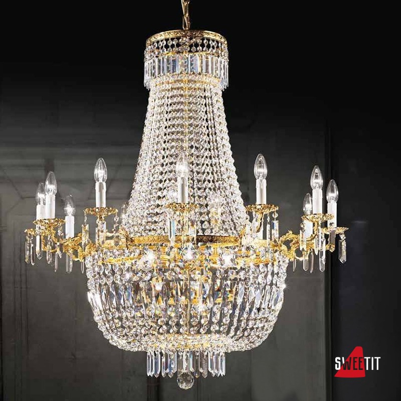 Люстра Beby Group Empire 1590/12+12 Light gold CUT CRYSTAL