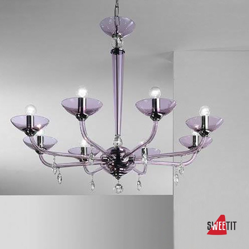 Люстра Beby Group Black tube DL33B02 Chrome Violet Cut Almond