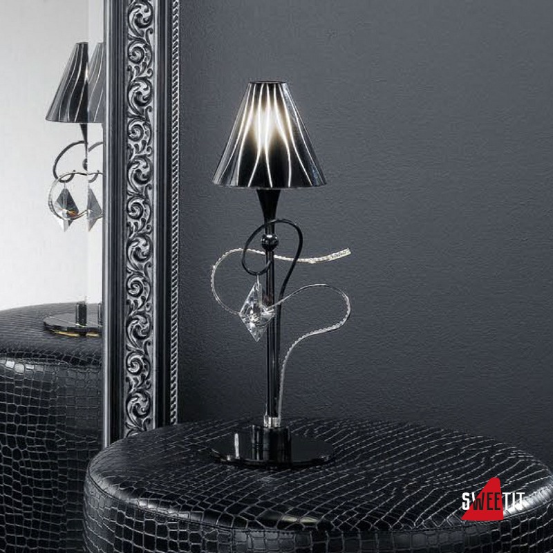 Настольная лампа Masca Chic 1831/B1 Nero lucido / Glass 501
