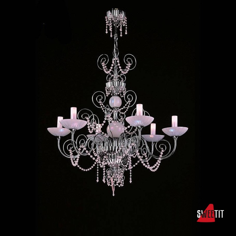 Люстра Beby Star 0122B01 Chrome Fuchsia Venice Pink Pearls