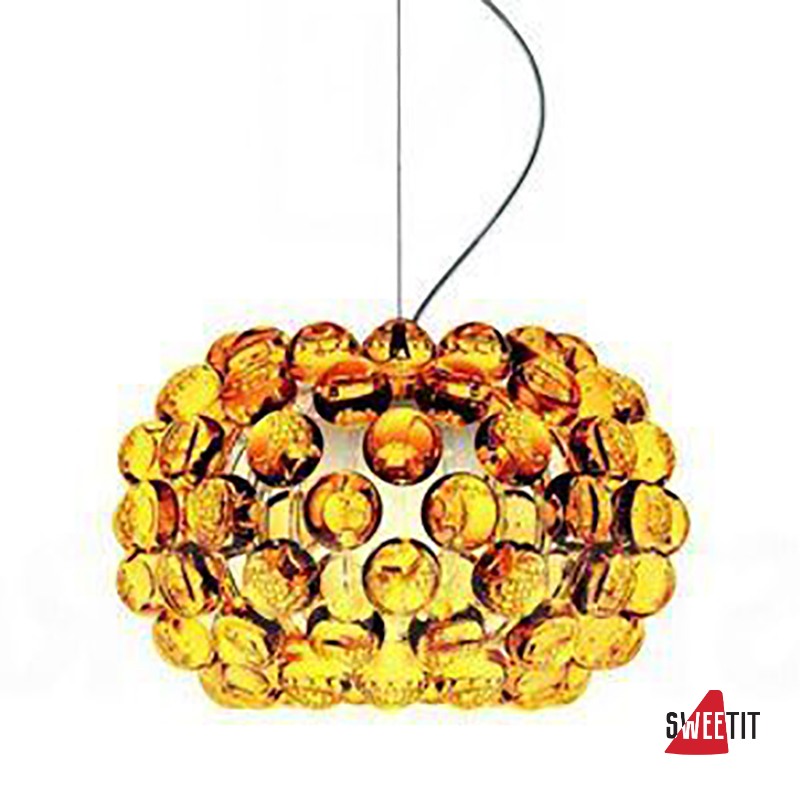 Подвесной светильник FOSCARINI CABOCHE PICCOLA SOSPENSIONE GIALLO ORO H.5 METRI