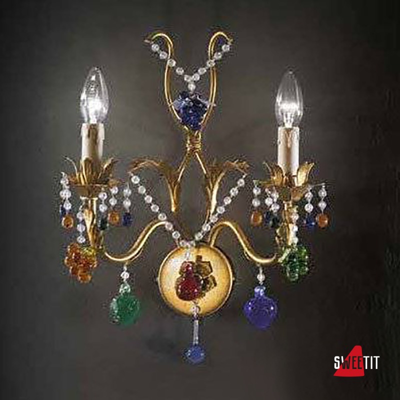 Бра Beby Group Fruit 113/2A Satin Gold multi murano