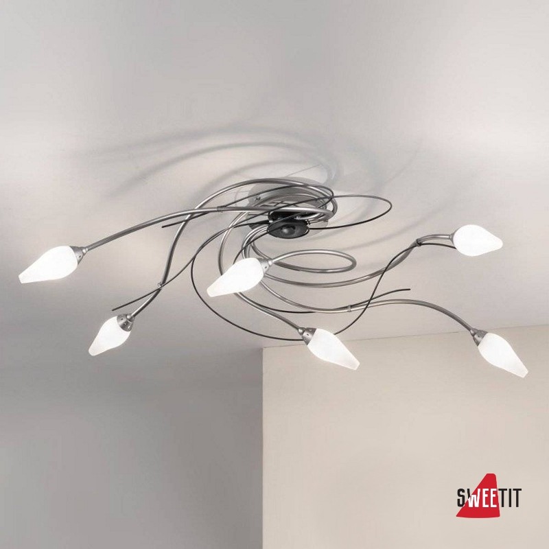 Потолочная люстра Masca Armonia 1832/6PL Ral ardesia / Glass 505