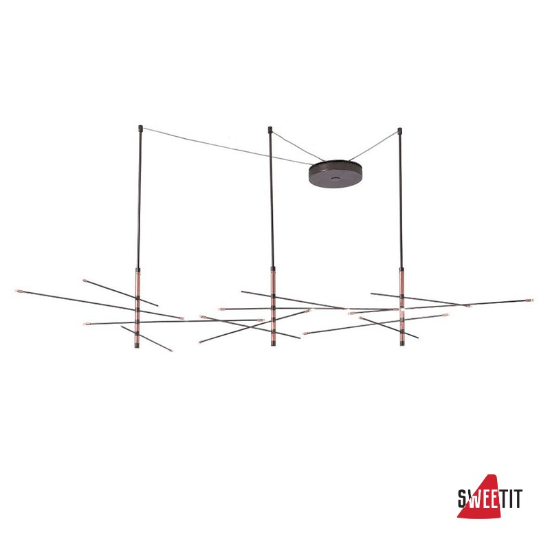 Подвесной светильник IDL Steli 612/6+6+6 black nickel + copper