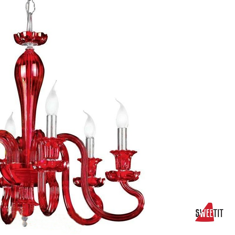 Люстра Renzo Del Ventisette Contemporary L 14000/6 R ROSSO DEC. 089 C.M