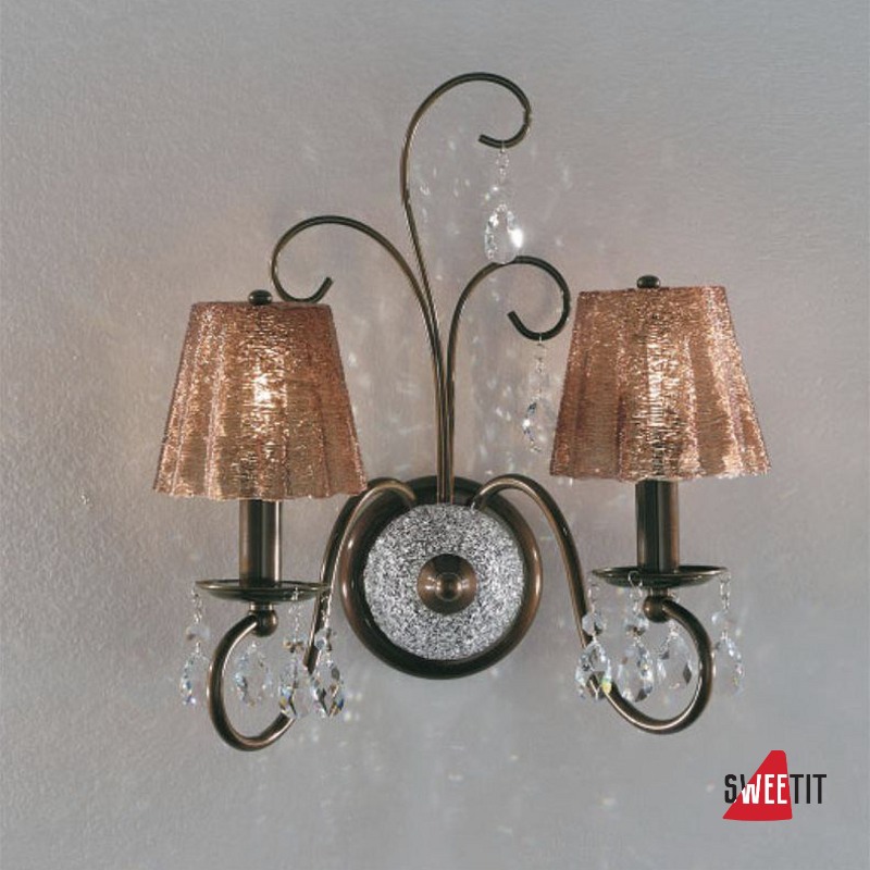 Бра IDL CHRYSALIS Rossella 301/2A BROWN CRYSTAL