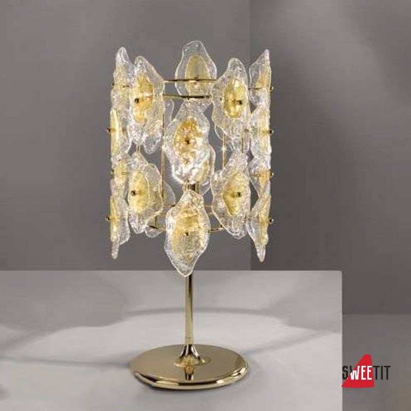 Настольная лампа IDL Sofia 488/1LP Light gold+GoldMurano