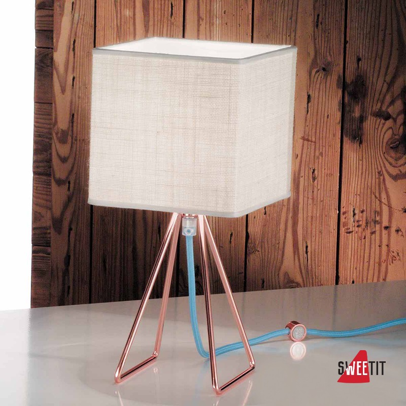 Настольная лампа IDL Seventy 589/1L coppery light jute