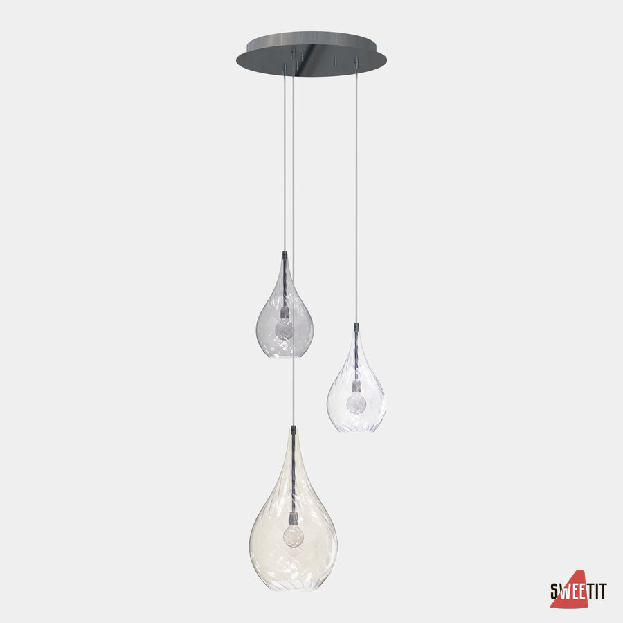Светильник подвесной Cangini e Tucci Lacrima R1259MX.3L-FUME (08)