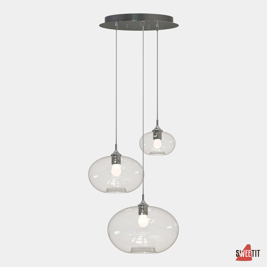 Светильник подвесной Cangini e Tucci Parigi Cipolla 1219MX.3L-TRANSPARENT (01)