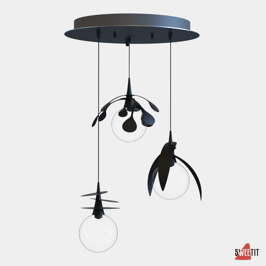 Светильник подвесной Cangini e Tucci Vegetal 1609MX.43.3L-FUME (08)