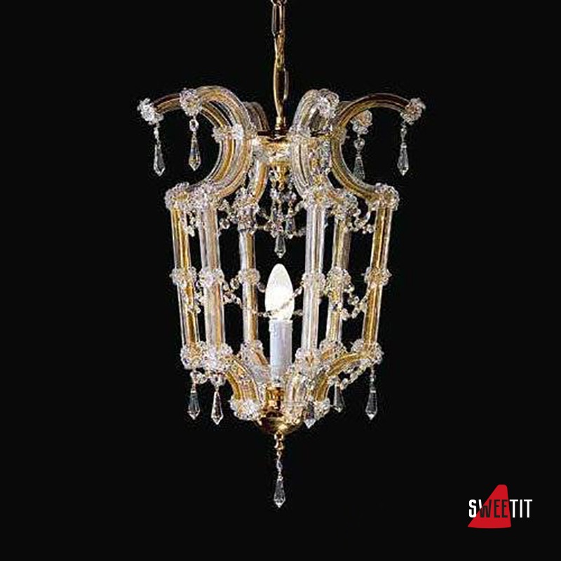 Подвесной светильник Beby Group Novecento 475/1 Light gold CUT CRYSTAL