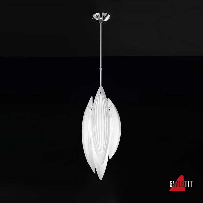 Подвесной светильник IDL Paradise 430/20 Chrome White Murano Glass