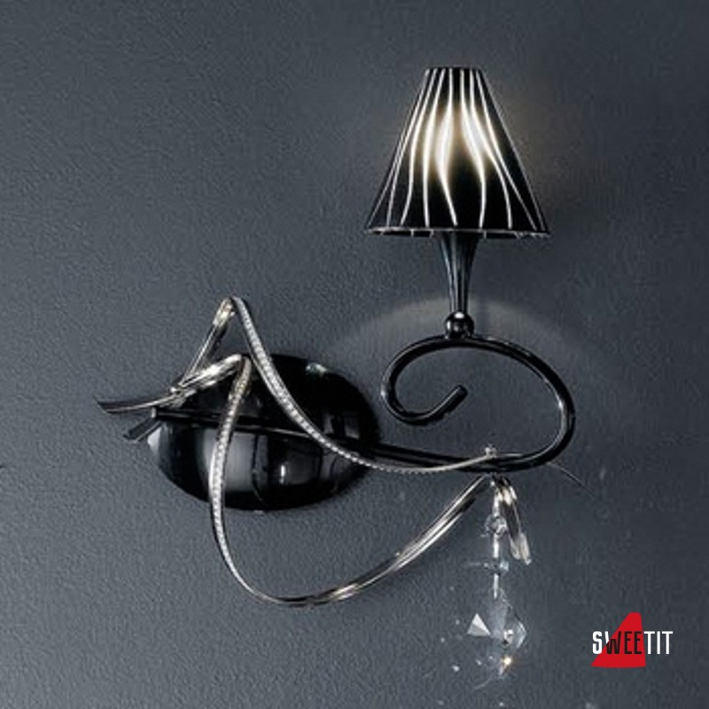 Бра Masca Chic 1831/A1S Nero lucido / Glass 501