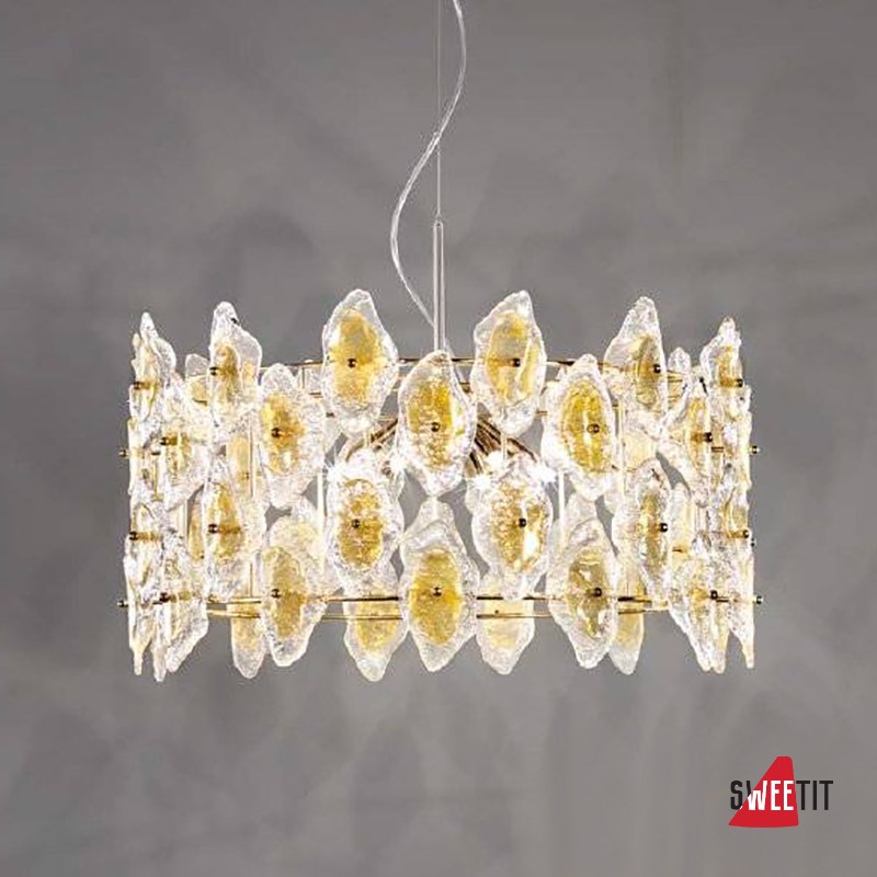 Подвесной светильник IDL Sofia 488/6 Light gold+GoldMurano