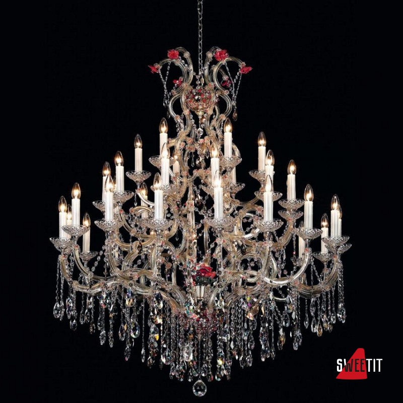 Люстра Beby Queen of Roses 9000B18 Light gold Swarovski Almond