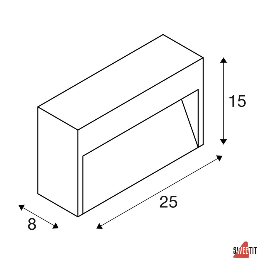 Уличный настенный светильник SLV Concreto gray 1006404